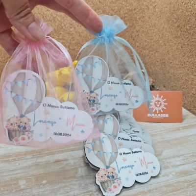 Lembrança Ursinhos no Balão para irmãos