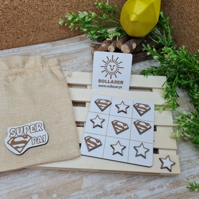 Box: Caixa, Porta-chaves e Jogo do Galo "Super Pai"