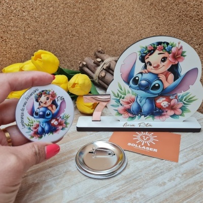 Topo de bolo " Lilo e Stitch"