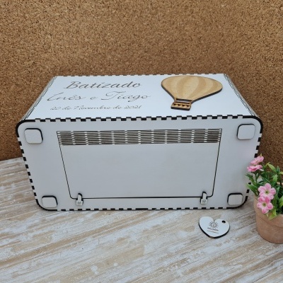 Caixa de ofertas balão de ar quente