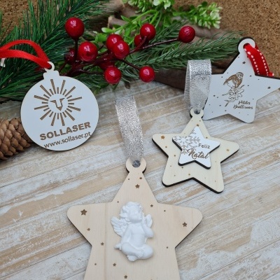Estrelas com anjo em pó cerâmico perfumado