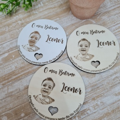 Lembrança Batismo - Fotogravação Círcular