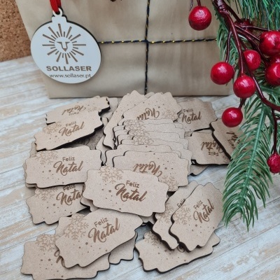 mini- placas "Feliz Natal"