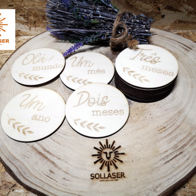 Kit de placas para acompanhar o primeiro ano do bebé.