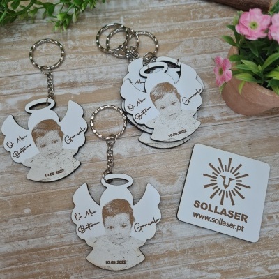 porta-chaves - Fotogravação Anjo