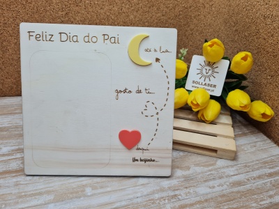 Moldura Gosto de ti daqui até à Lua...