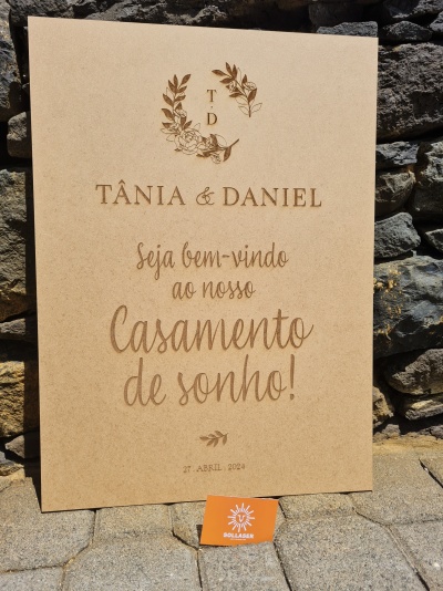 Placa de Boas vindas...