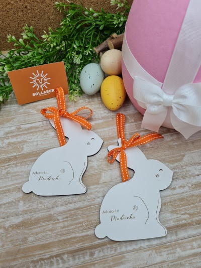 Pendente coelhinho branco