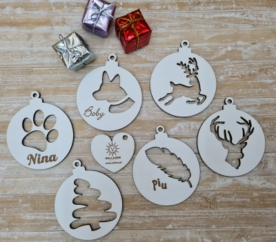 6 Bolas em negativo a branco "Animais de estimação"