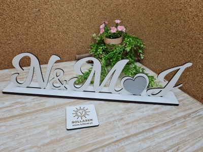 Letras iniciais para mesa do bolo