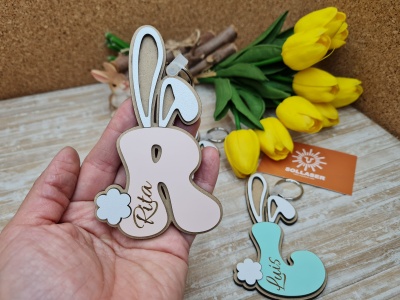 Porta-chaves Alfabeto orelhas de coelho