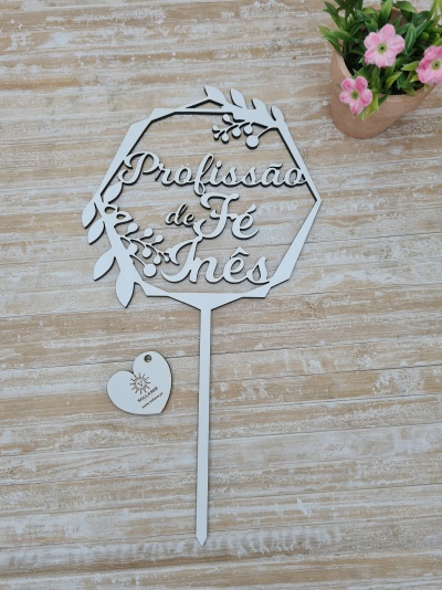 Topo de Bolo: " Profissão de Fé do(a) Nome"