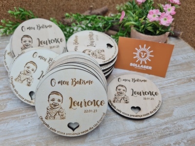Lembrança Batismo - Fotogravação Círcular