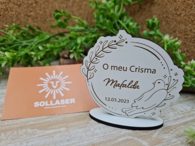 Lembrança floral e pomba