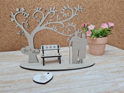 Topo de Bolo: "Bodas de Diamante"