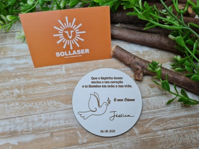 Lembrança redonda pomba