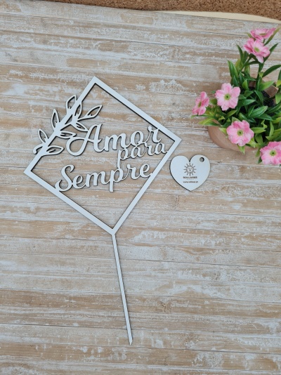 Topo de Bolo: "Amor para sempre"