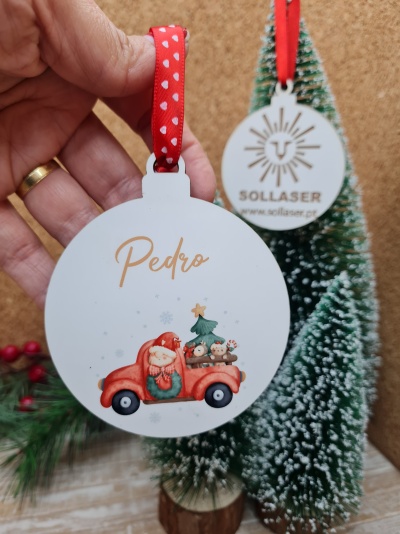 Bola de Natal carro vermelho