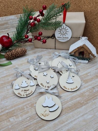 Conjunto de 6  Bolas em choupo