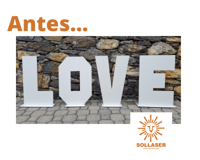 Letras ou números de 60cm de altura