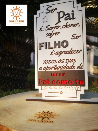 Placa Mensagem - Dia do Pai Placa Mensagem - Dia do Pai