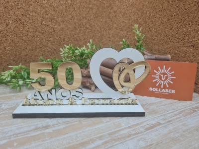 Bodas de ouro ( 50 anos) em acrílico