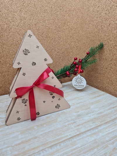 Caixa Árvore de Natal em Choupo Caixa Árvore de Natal em Choupo