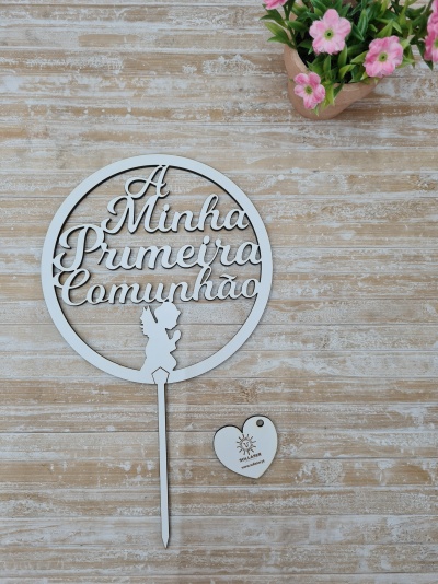 Topo de Bolo: "A minha primeira Comunhão"