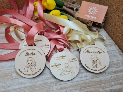 Medalhas finalistas com desenho