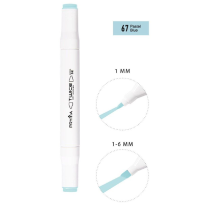 Marcador dupla ponta - 67 - Pastel Blue