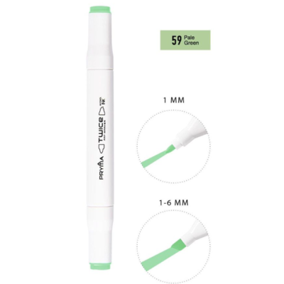 Marcador dupla ponta - 59 - Pale Green