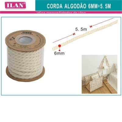 Corda de Algodão - 6mm x 5.5m