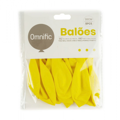 Balão Amarelo 30cm  8PCS - 312330