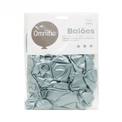 Balão Prateado 30cm 50PCS - 312668