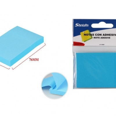 Bloco de nota adesivo Azul 76mm*51mm 100Fls - 688958