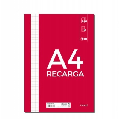 Recarga A4 quadriculada