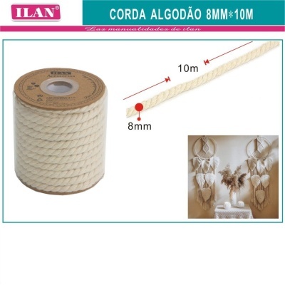 Corda de Algodão - 8mm x 10m