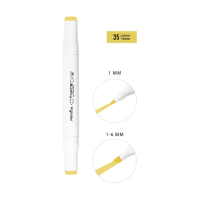 Marcador dupla ponta - 35 - Lemon Yellow