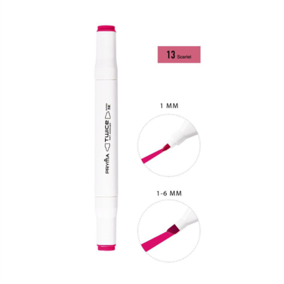 Marcador dupla ponta - 13 - Scarlet