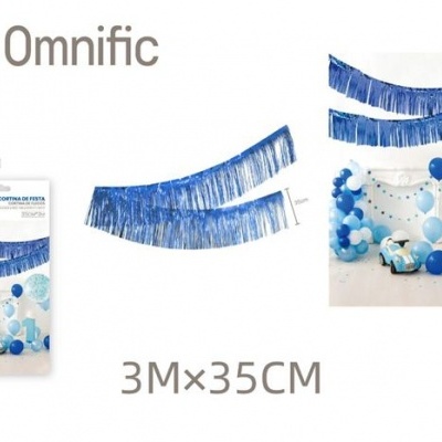 Cortina decorativa azul - 345185