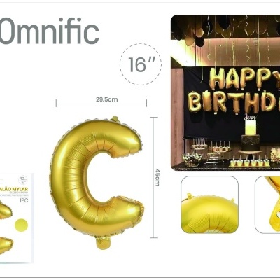 Balão de Letra - Dourada - C