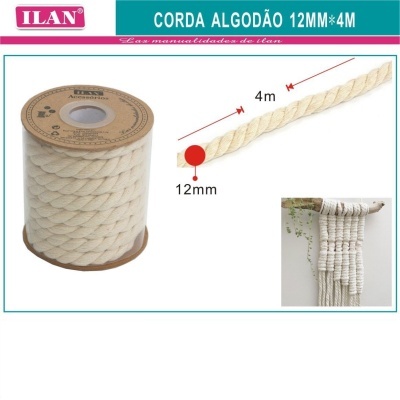 Corda de Algodão - 12mm x 4m