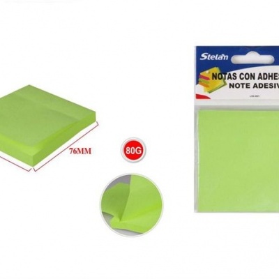 Bloco de nota adesivo Verde 76mm*76mm 100Fls - 688902