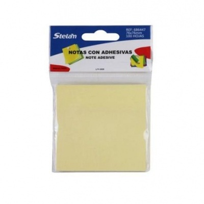 Bloco de nota adesivo Amarelo 76mm*76mm 100Fls- 686447