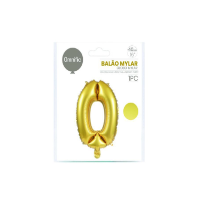 Balão de Número - Dourada - 0