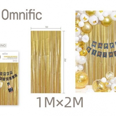 Cortina decorativa dourada - 437071