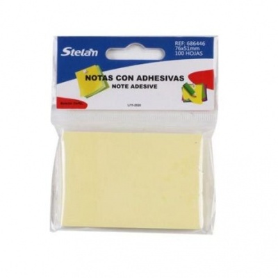 Bloco de nota adesivo Amarelo 76mm*51mm 100Fls - 686446