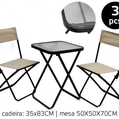 Conjunto de mesa e cadeira