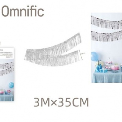 Cortina decorativa prateada - 345161