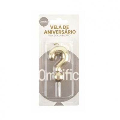 Vela de interrogação - Dourada